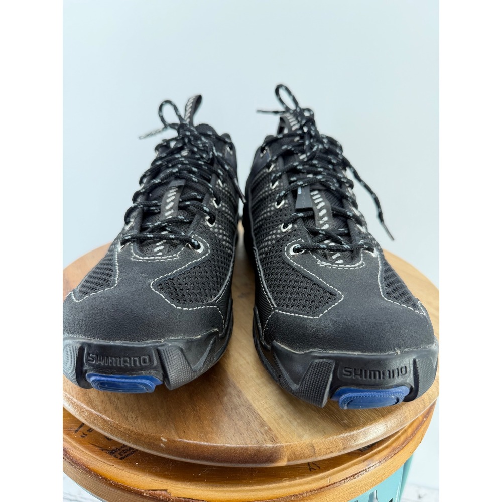 Shimano SH-MT33L Mens Mountain Bike Shoes Black Blue SPD EU 46 US 11.2 MTB - Picture 5 of 13
